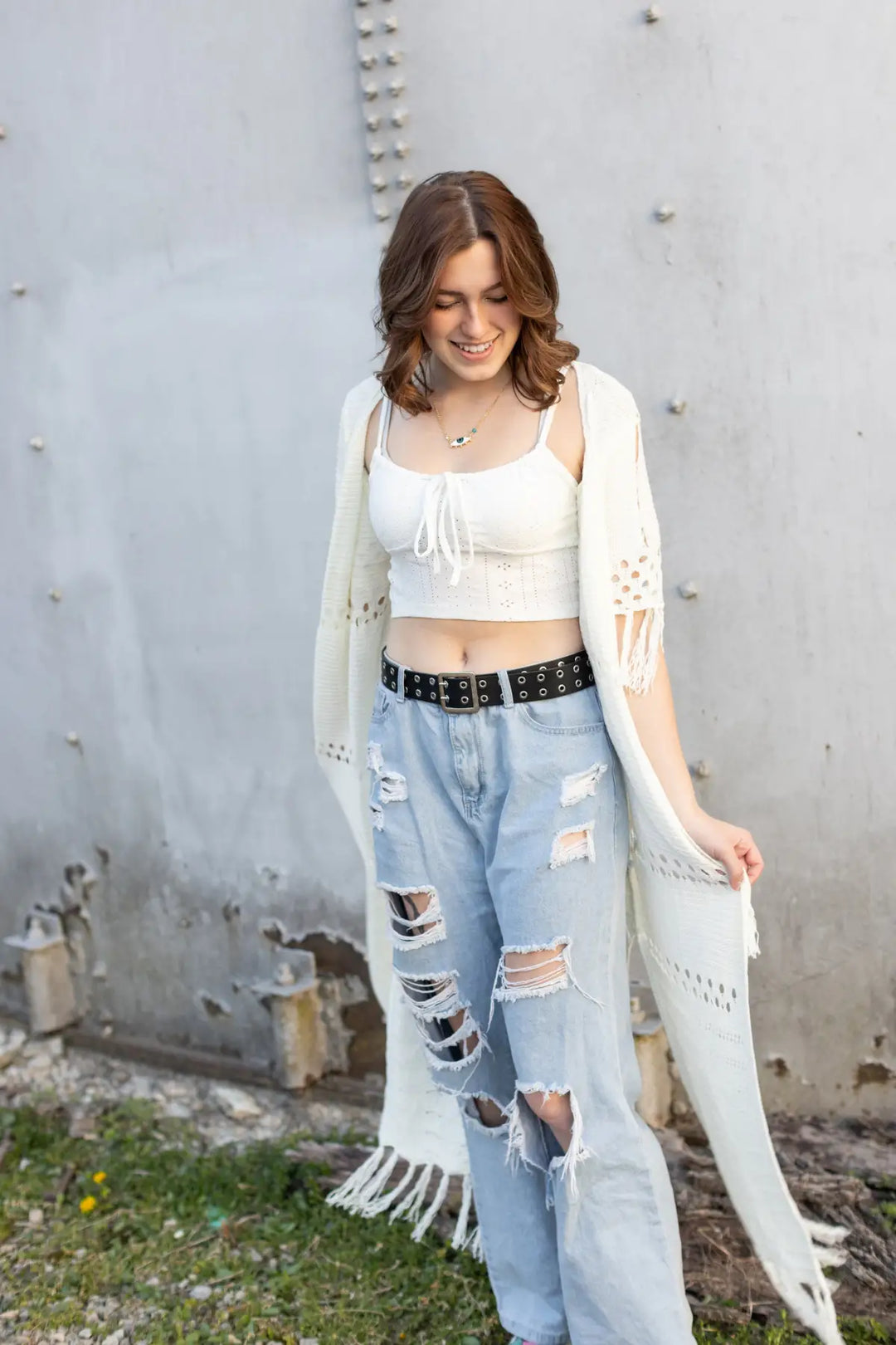 Camila Crochet Kimono - OUTERWEAR