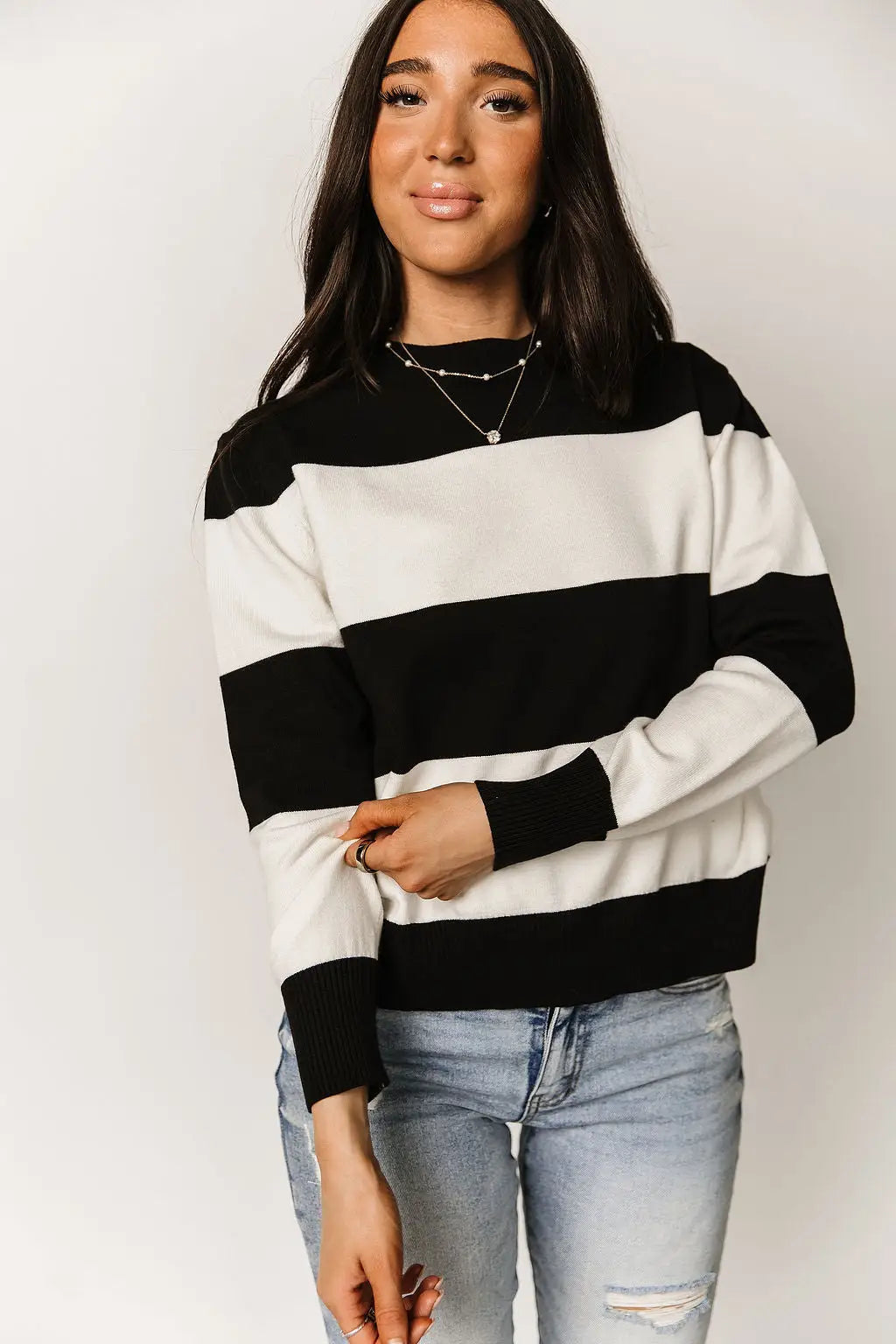 Sweet On Stripes Sweater - Tops