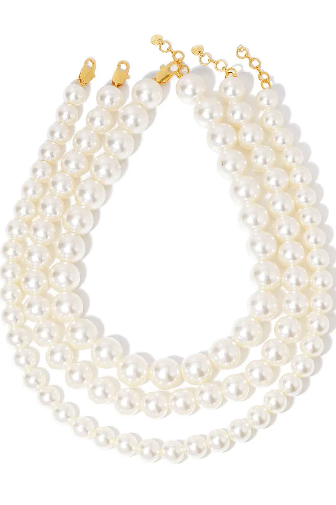 Chunky Three Piece Pearl Necklace - Necklace