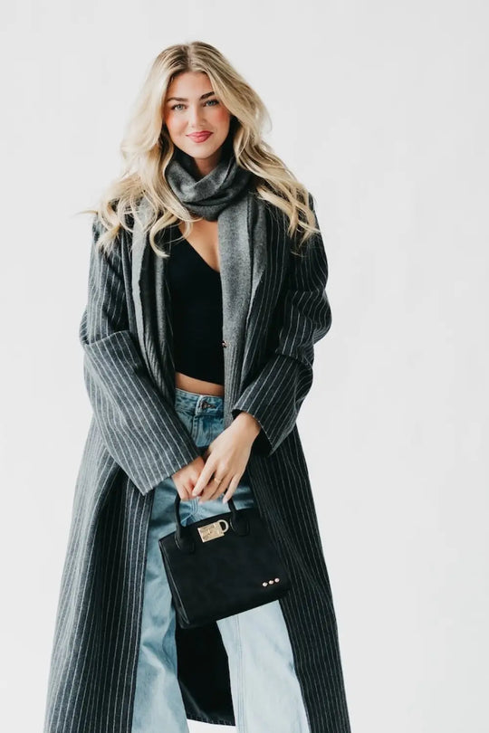 Nixie Nubuck Small Tote - Black - Tote Bag