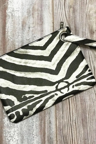 Zebra Clutch - Melissa Jean Boutique