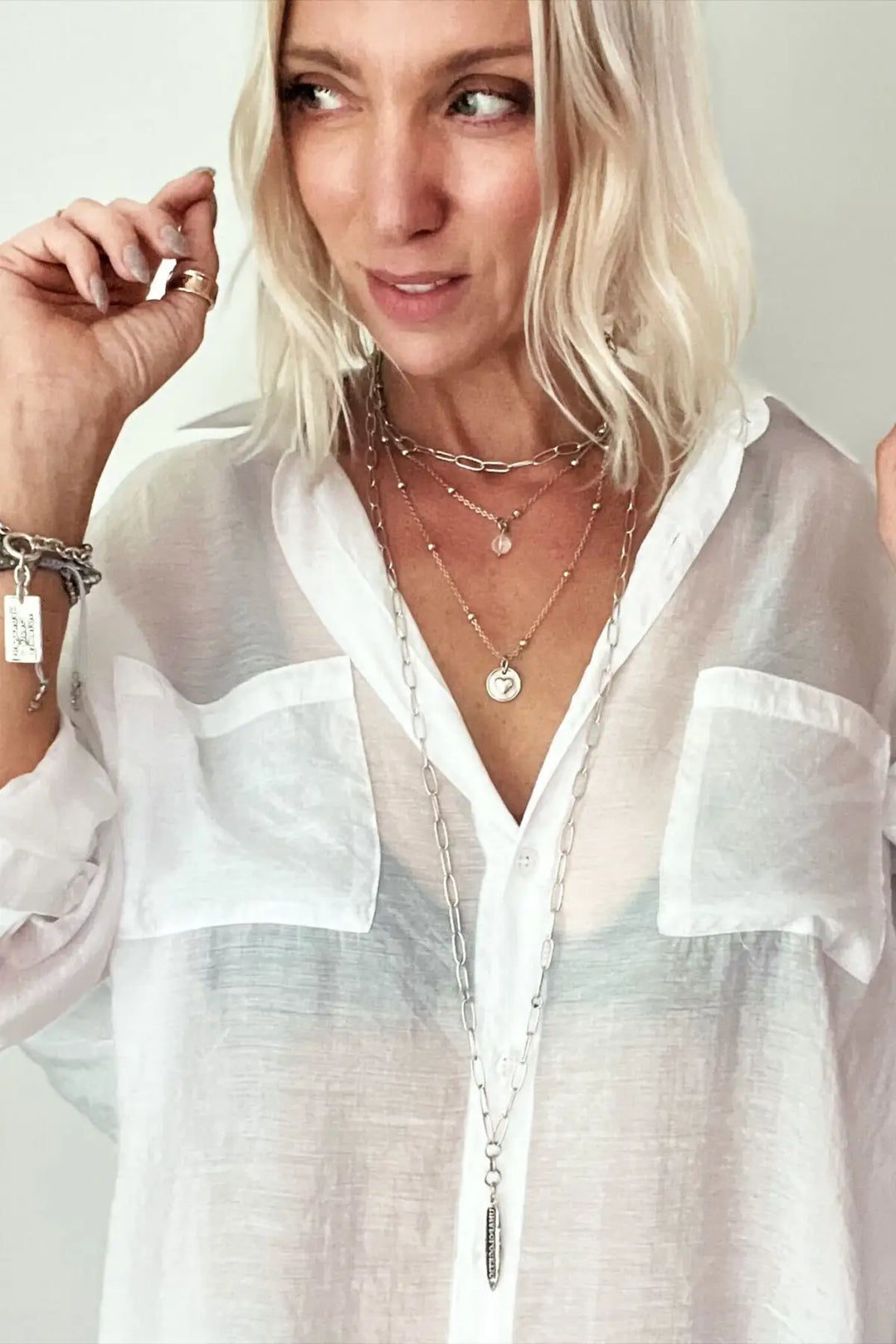 I Am Enough Heart Dainty Necklace - dainty