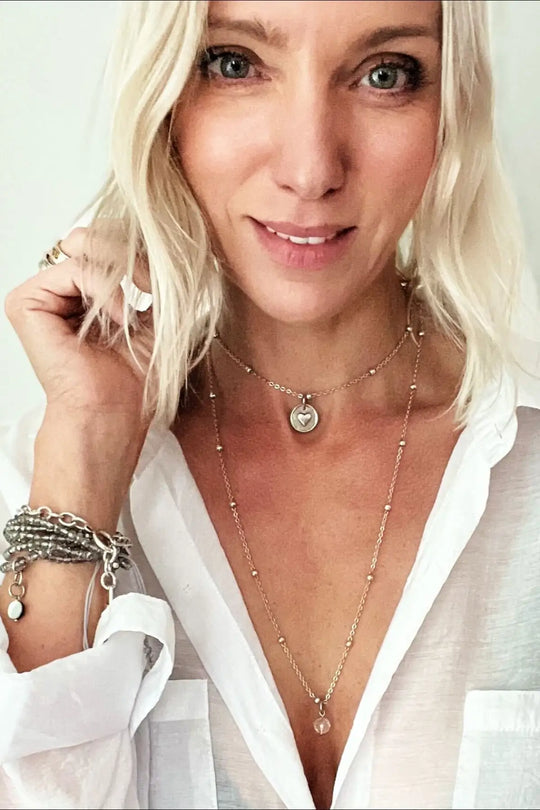 I Am Enough Heart Dainty Necklace - dainty