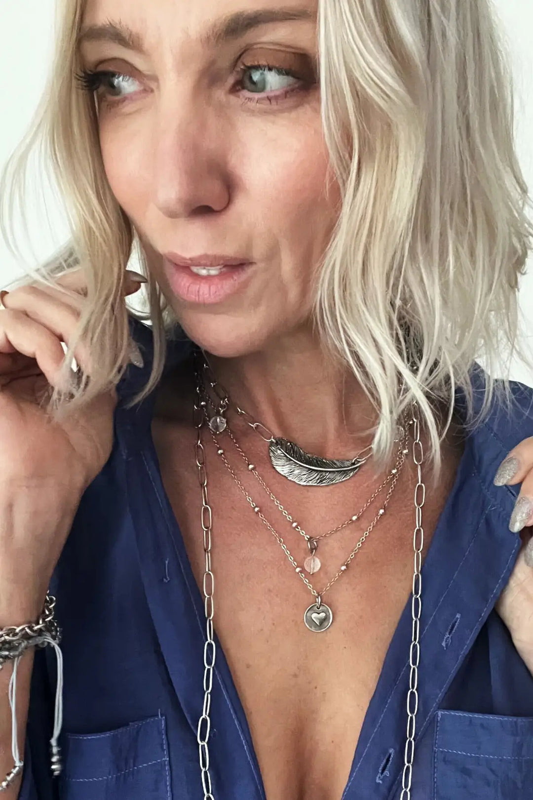 I Am Enough Heart Dainty Necklace - dainty