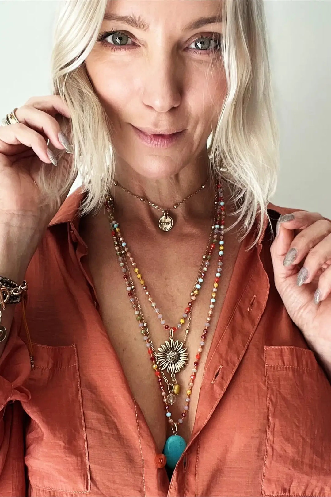 I Am Enough Heart Dainty Necklace - dainty