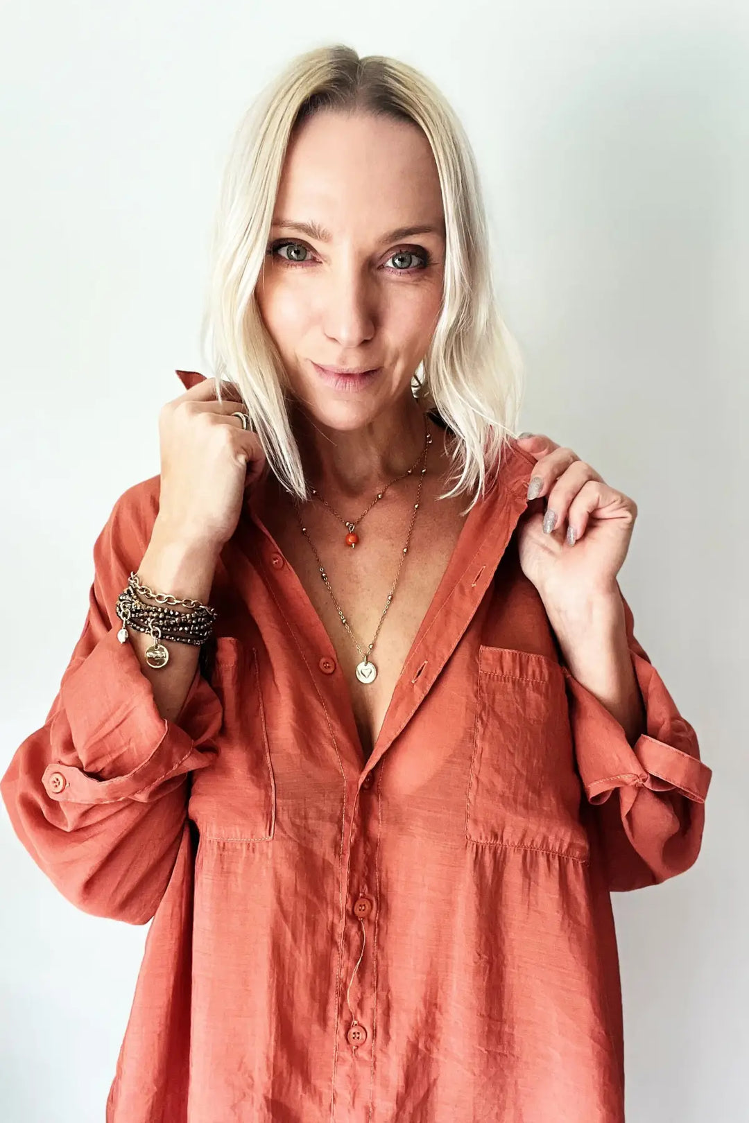 I Am Enough Heart Dainty Necklace - dainty