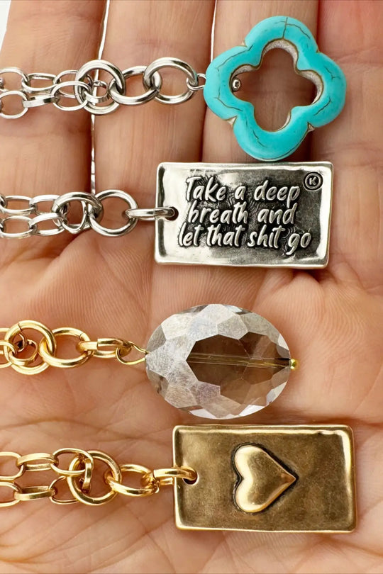 Take a Deep Breath and Let That Shit Go Original Lite Necklace - original lite