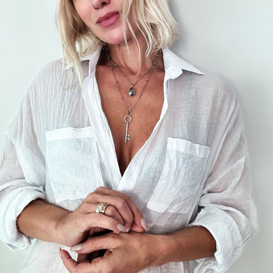 I Am Free Key Dainty Necklace - MELISSA JEAN