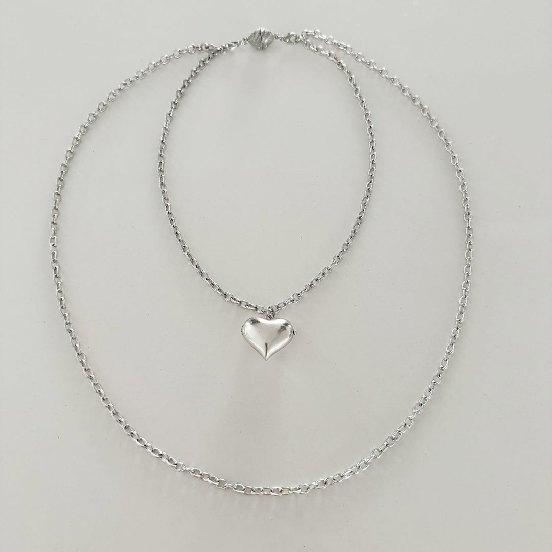 Take a Deep Breath and Let That Shit Go Heart Locket Essential Necklace