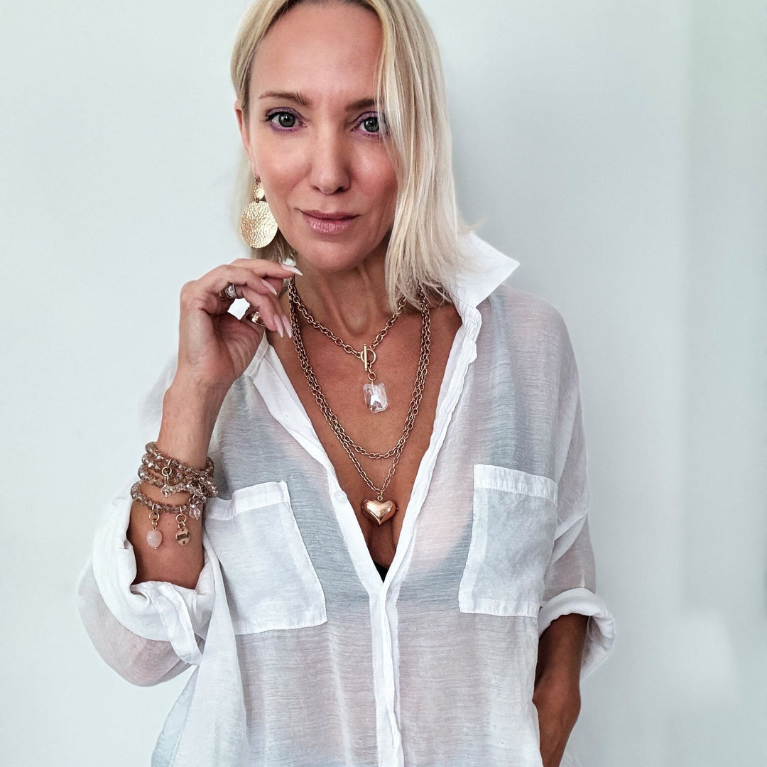 Take a Deep Breath and Let That Shit Go Heart Locket Essential Necklace