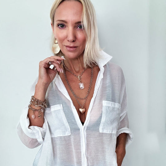 Take a Deep Breath and Let That Shit Go Heart Locket Essential Necklace