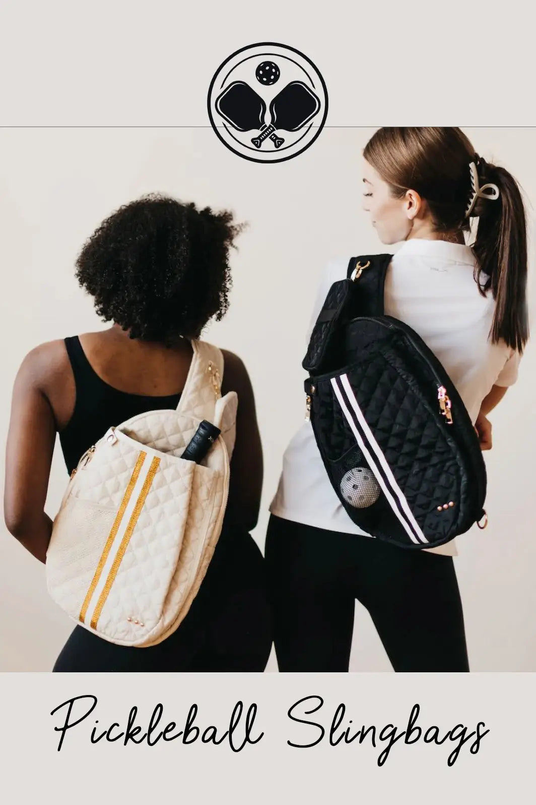 Pickleball Quilted Sling Bag - Bags & Belts