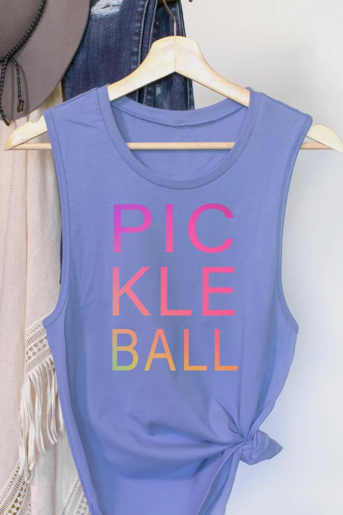 Pickleball Lavender Blue Tank - Shirts & Tops