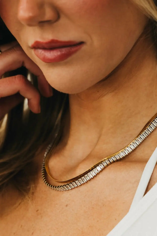 Pinch Me Layered Necklace - WATERPROOF - Gold - Necklace