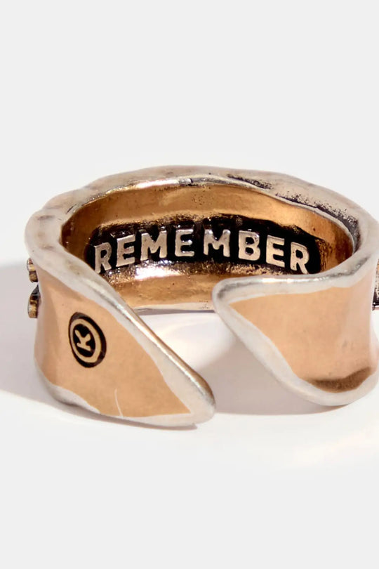 Keep Going Remember Adjustable Ring