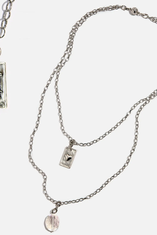 Remember Who the F*ck You Are Original Lite Necklace - Silver / Clear Crystal - original lite