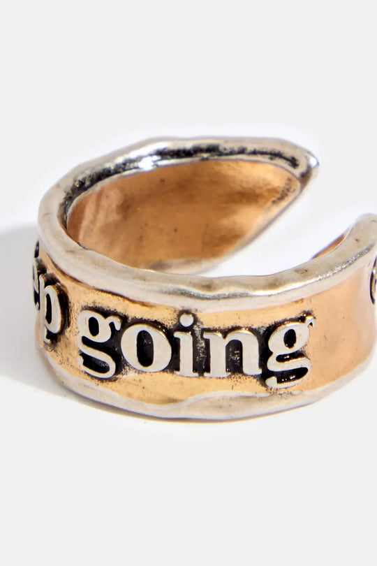 Keep Going Remember Adjustable Ring