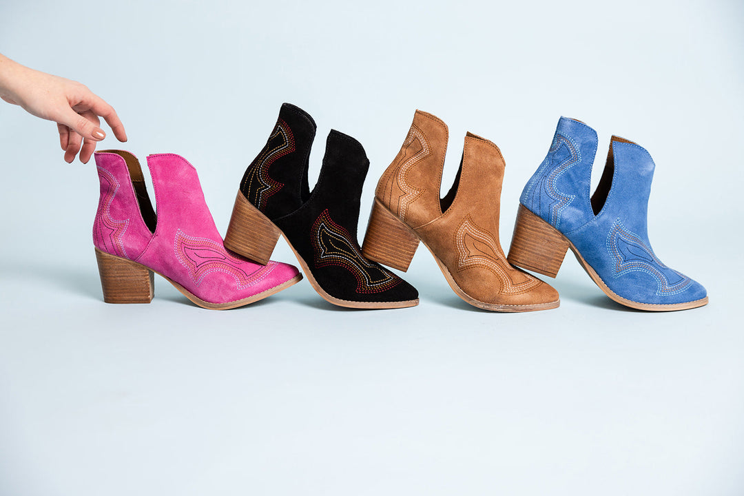 Journee Ankle Boots in Blue - MELISSA JEAN