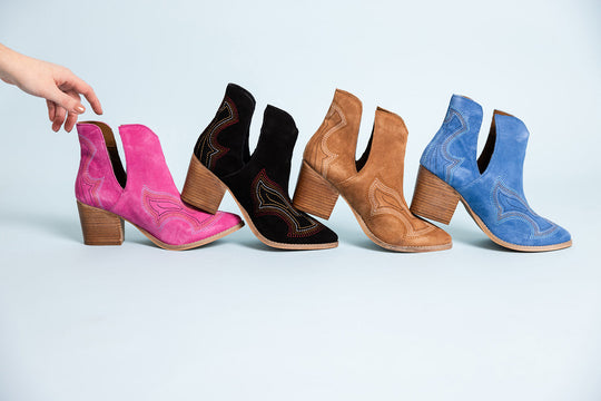 Journee Ankle Boots in Blue - MELISSA JEAN