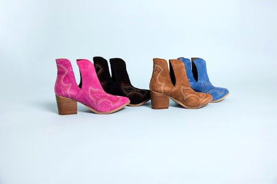 Journee Ankle Boots in Blue - MELISSA JEAN