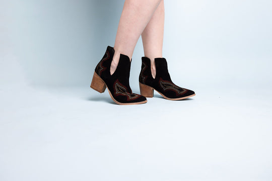 Journee Ankle Boots in Magenta - MELISSA JEAN