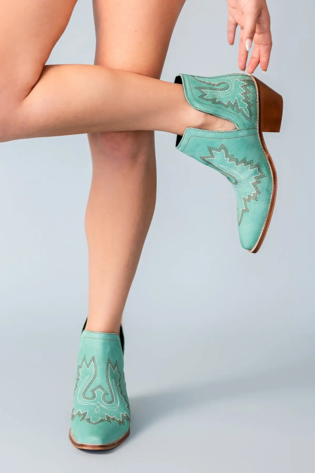 Kickin’ Booties in Turquoise Suede - 110 Fashion Boots