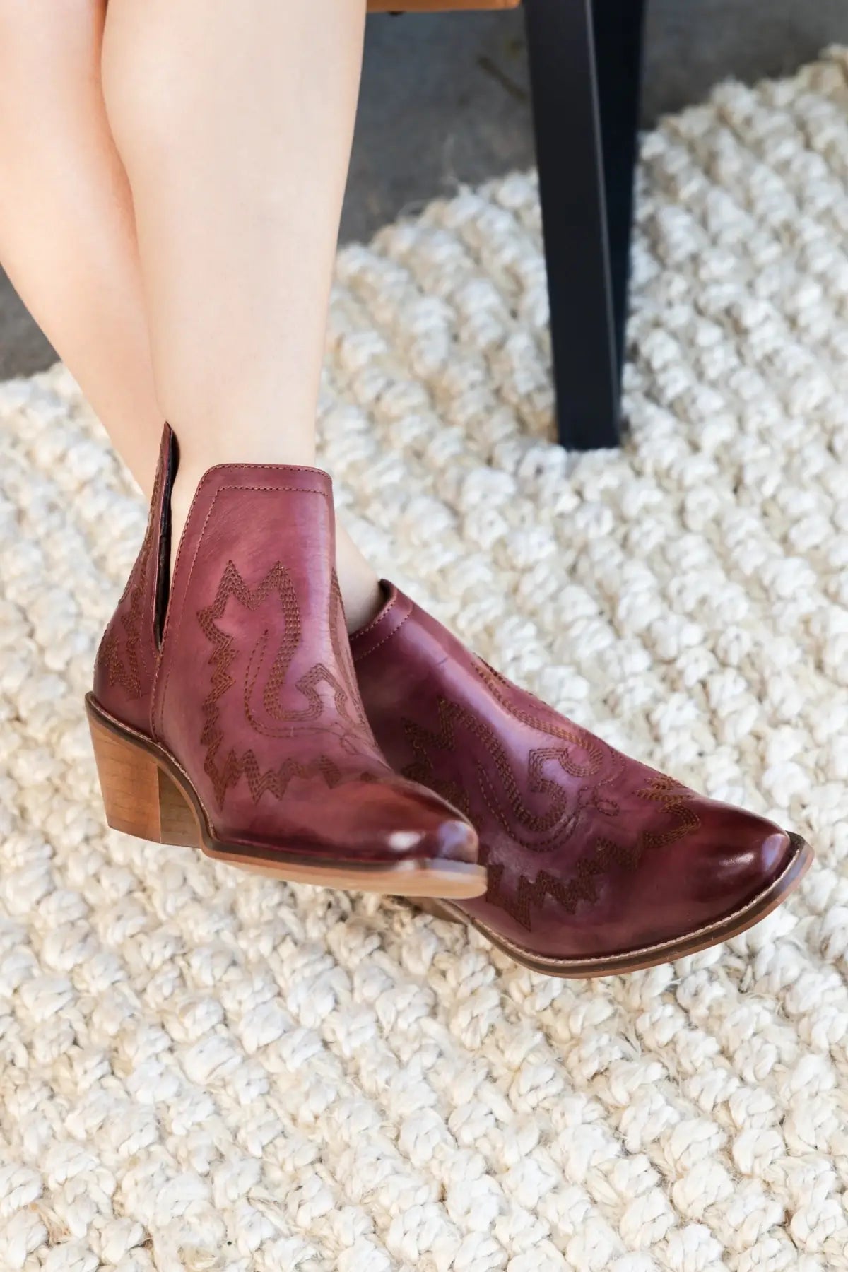 Kickin’ Booties in Burgundy - 110 Fashion Boots