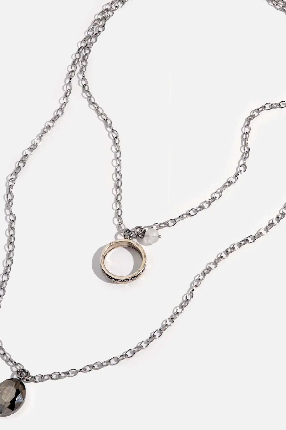 Remember Who the F*ck You Are (Amazing & Powerful) Ring Original Necklace - Silver with Smoky Crystal - original
