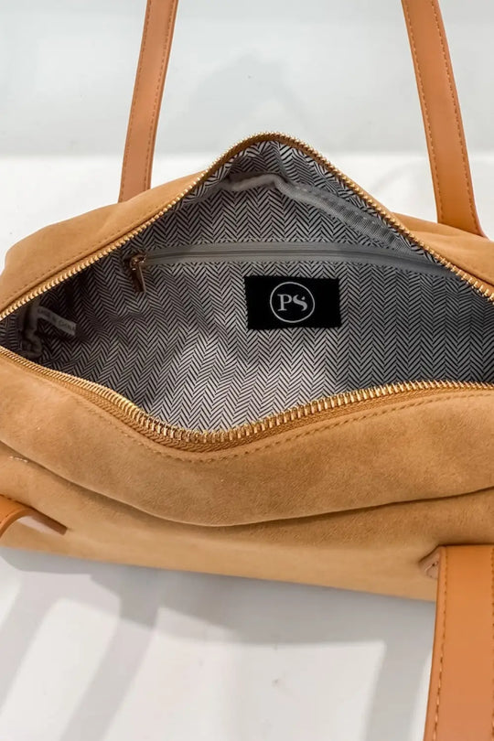 Sally Suede Barrel Shoulder Bag - Shoulder Bag