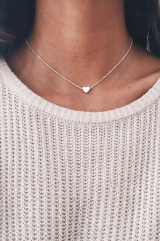 Dainty Heart Necklace Gold - Melissa Jean Boutique