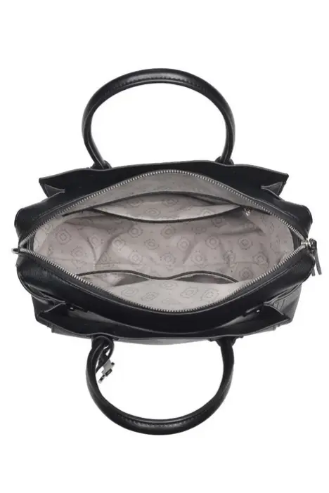 Claudia Luxury Vegan Black Satchel - Melissa Jean Boutique