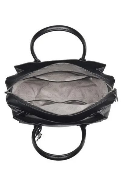 Claudia Luxury Vegan Black Satchel - Melissa Jean Boutique