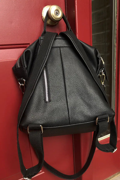 Kenzie Luxury Vegan Backpack with Strap - Melissa Jean Boutique