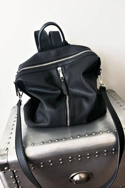 Kenzie Luxury Vegan Backpack with Strap - Melissa Jean Boutique