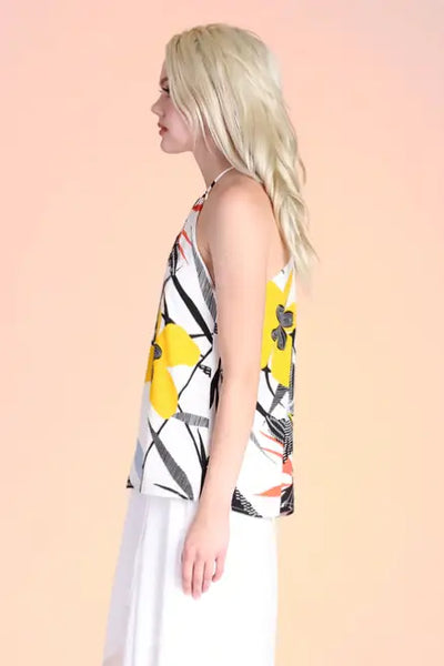 Petunia Twist Halter Top - Melissa Jean Boutique