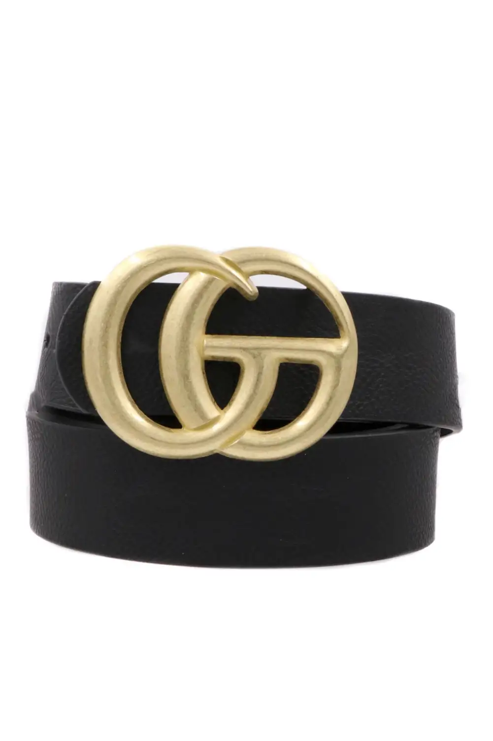 GiGi Belt Black with Matte Gold - Bags & Belts