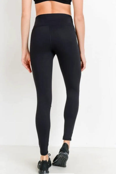 Edgy Shredded High Waist Leggings Black - Bottoms