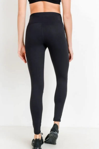 Edgy Shredded High Waist Leggings Black - Bottoms