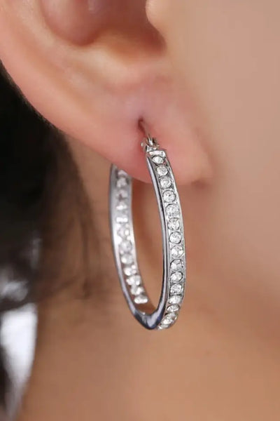 Luxury Austrian Crystal Hoops - Jewelry