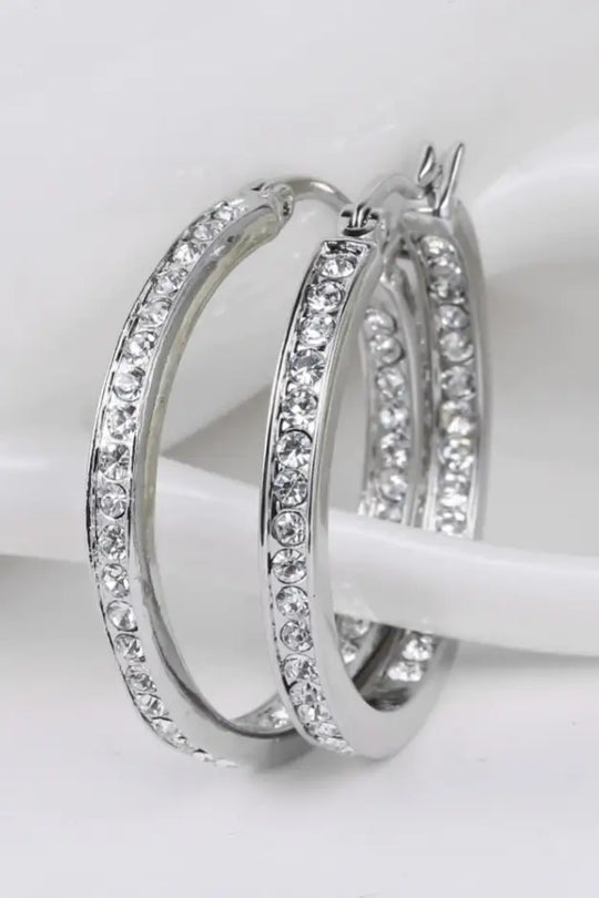 Luxury Austrian Crystal Hoops - Jewelry