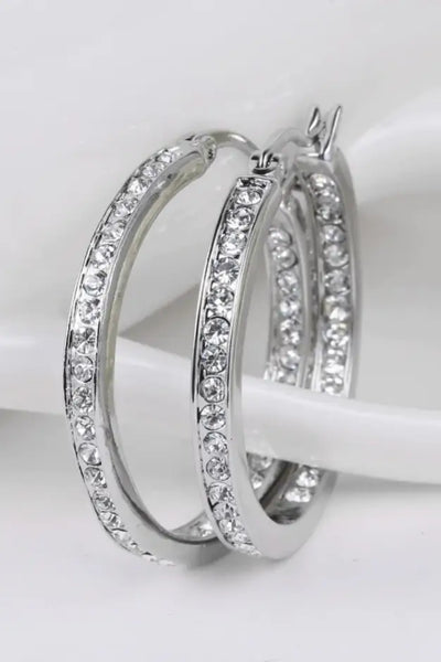 Luxury Austrian Crystal Hoops - Jewelry