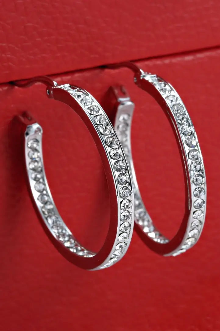 Luxury Austrian Crystal Hoops - Jewelry