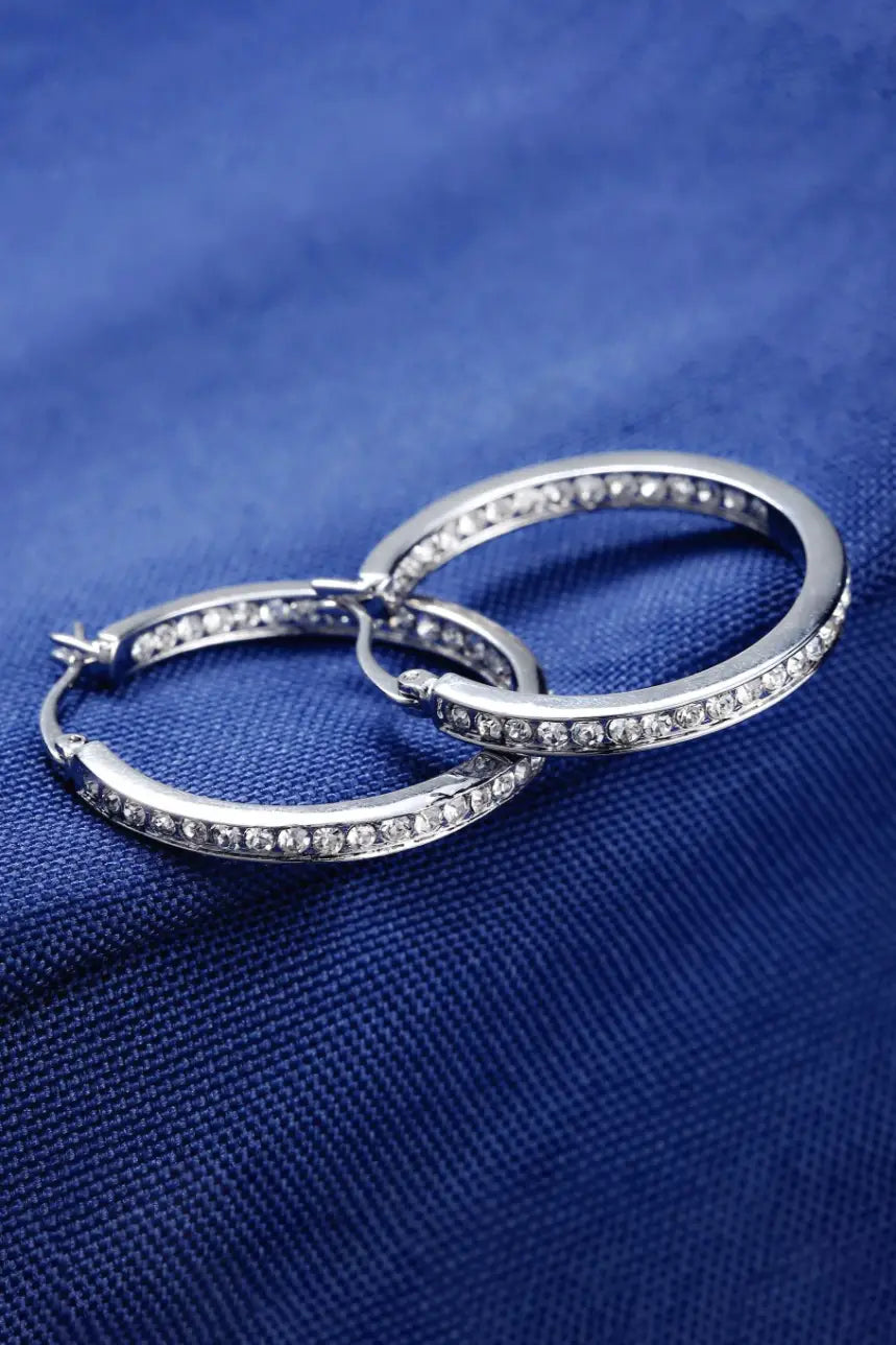 Luxury Austrian Crystal Hoops - Jewelry