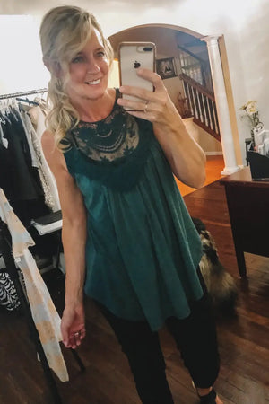 Green with Envy Sleeveless Top - Tops
