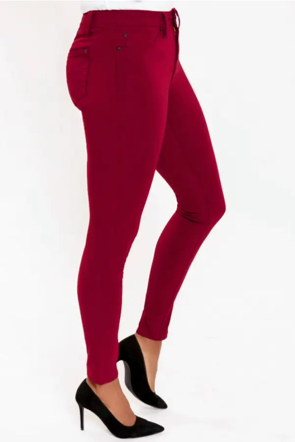 Royalty Burgundy Skinny Jeans - Bottoms