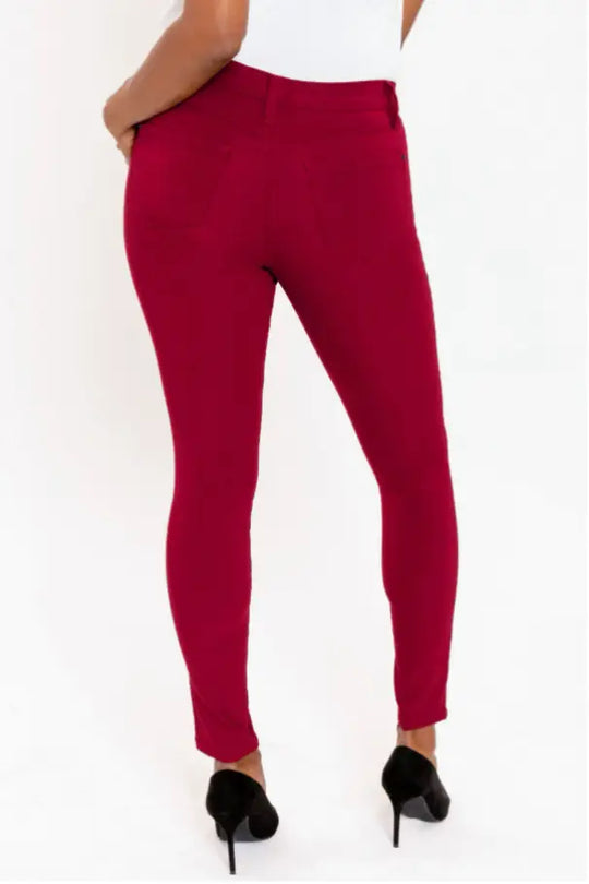 Royalty Burgundy Skinny Jeans - Bottoms