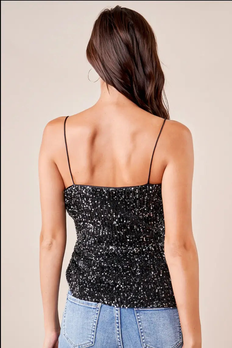 Girls Night Shining Star Sequin Cami Top - Tops