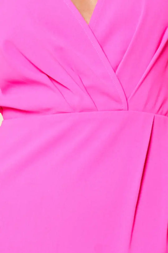 Hot Date Juleen Pink Surplice Dress - Dresses