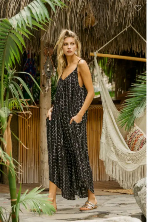 Jillian Black Jumpsuit - Melissa Jean Boutique