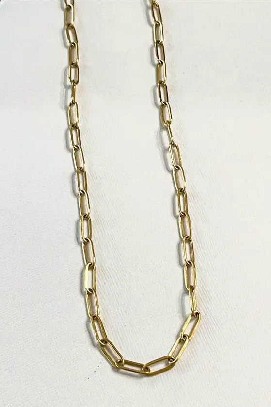 Lexi Paperclip Gold Necklace - Jewelry